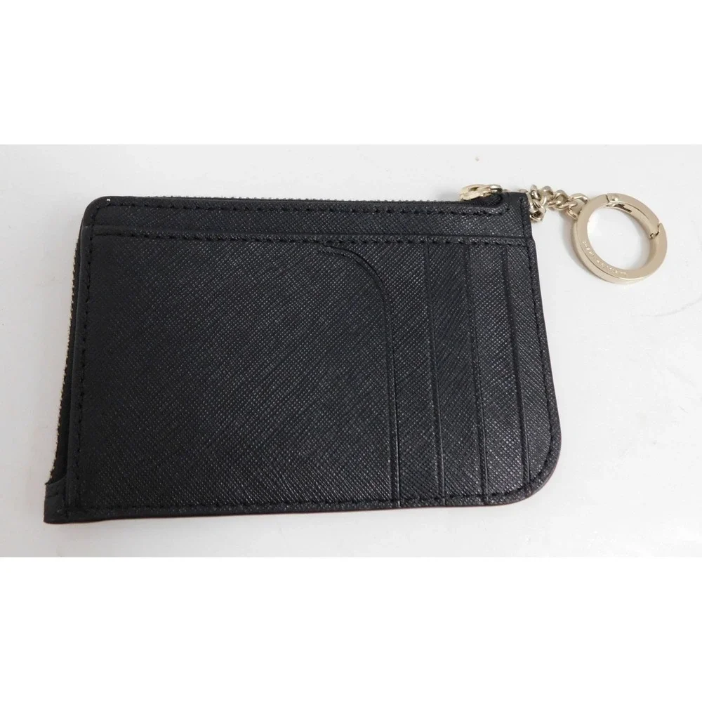 NEW KATE SPADE LAUREL WAY BITSY CARD CASE COIN PURSE KEY FOB POUCH WALLET‎ BLACK